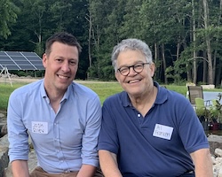 Photo of Josh Riley and Al Franken