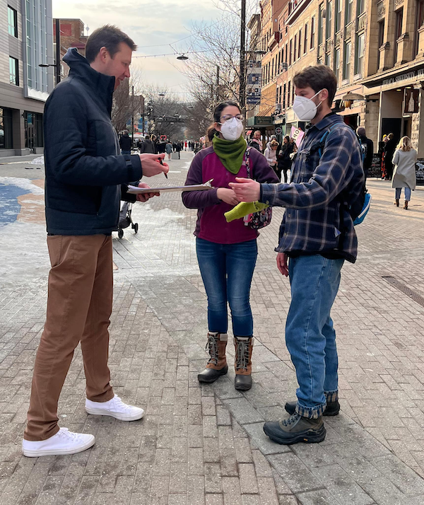 Josh Collects Petitions