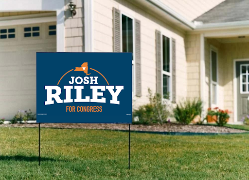 Josh Riley yard sign