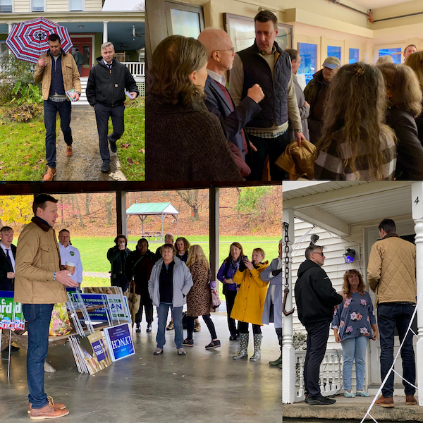 Photos of Josh canvassing!