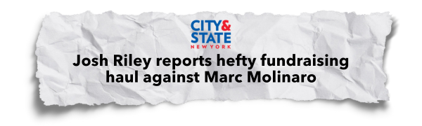 "Josh Riley reports hefty fundraising haul against Marc Molinaro" - City & State New York