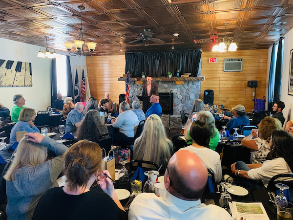 Josh speaking with the Sullivan County Dems