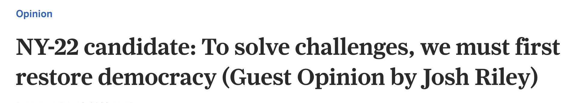 To solve challenges we must first restore democracy