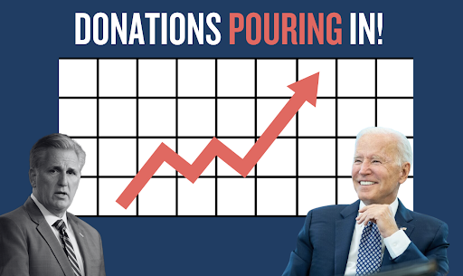 Graph of Donations Pouring In