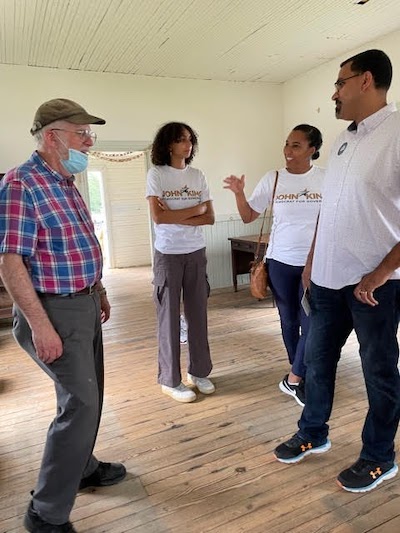 Touring the schoolhouse