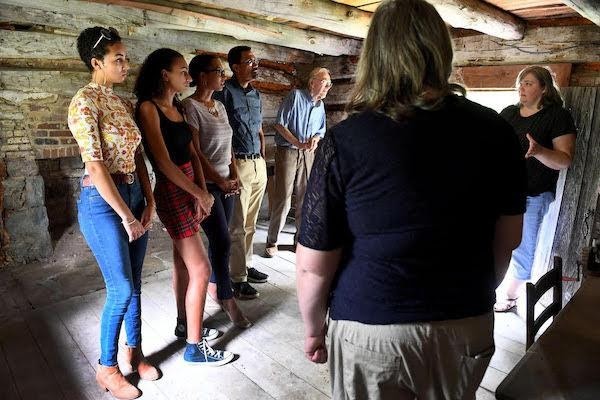 John King and his family visiting the cabin.