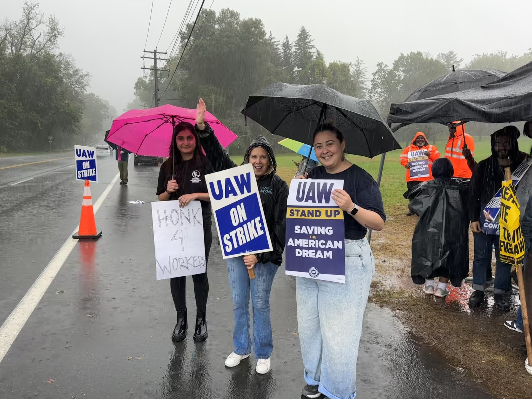 Laura at the UAW strike