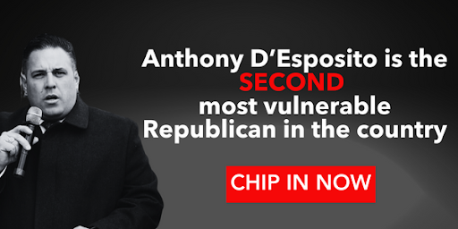 Anthony D'Esposito is the SECOND most vulnerable Republican in the country.