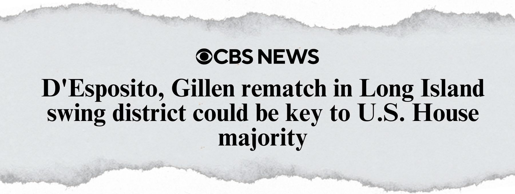 "D'Esposito, Gillen rematch in Long Island swing district could be key to U.S. House majority." –CBS News