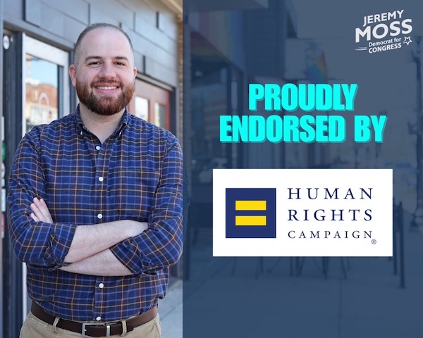 Graphic of Jeremy's HRC endorsement