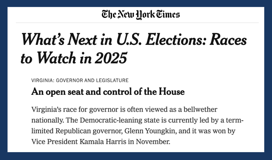 NYT: Races to Watch in 2025