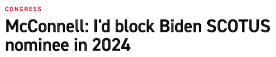 McConnell: I'd block SCOTUS nominee in 2024