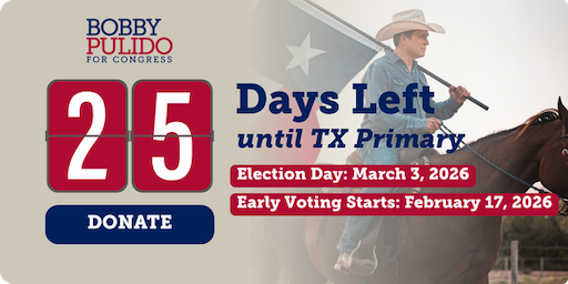 Countdown until primary graphic: 25 Days Left Until Primary