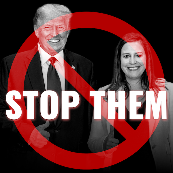 Photo of Donald Trump and Elise Stefanik with text that reads: "Stop Them"