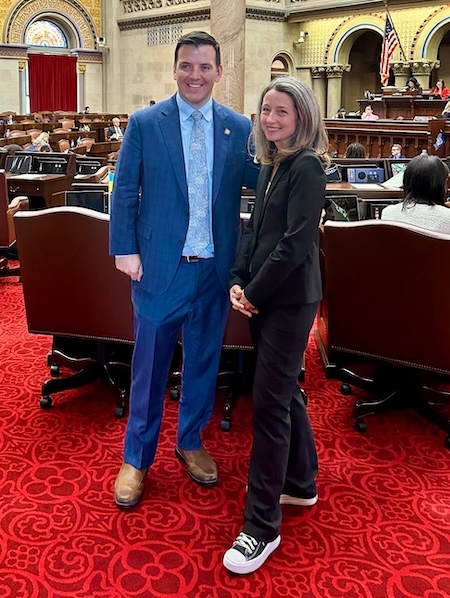 Beth Davidson with a member of Governor Hochul's staff. 