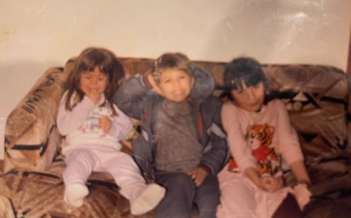 Ruben and his sisters as kids