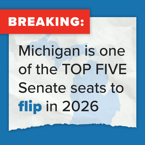 Breaking: Michigan is one of the TOP FIVE Senate seats to flip in 2026
