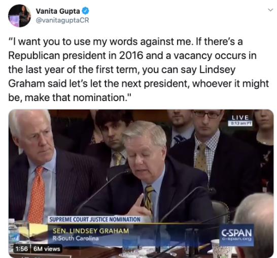 Lindsey Graham argues that a new Justice should not be appointed close to the 2016 election