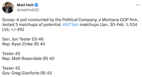 Tweet with polling results