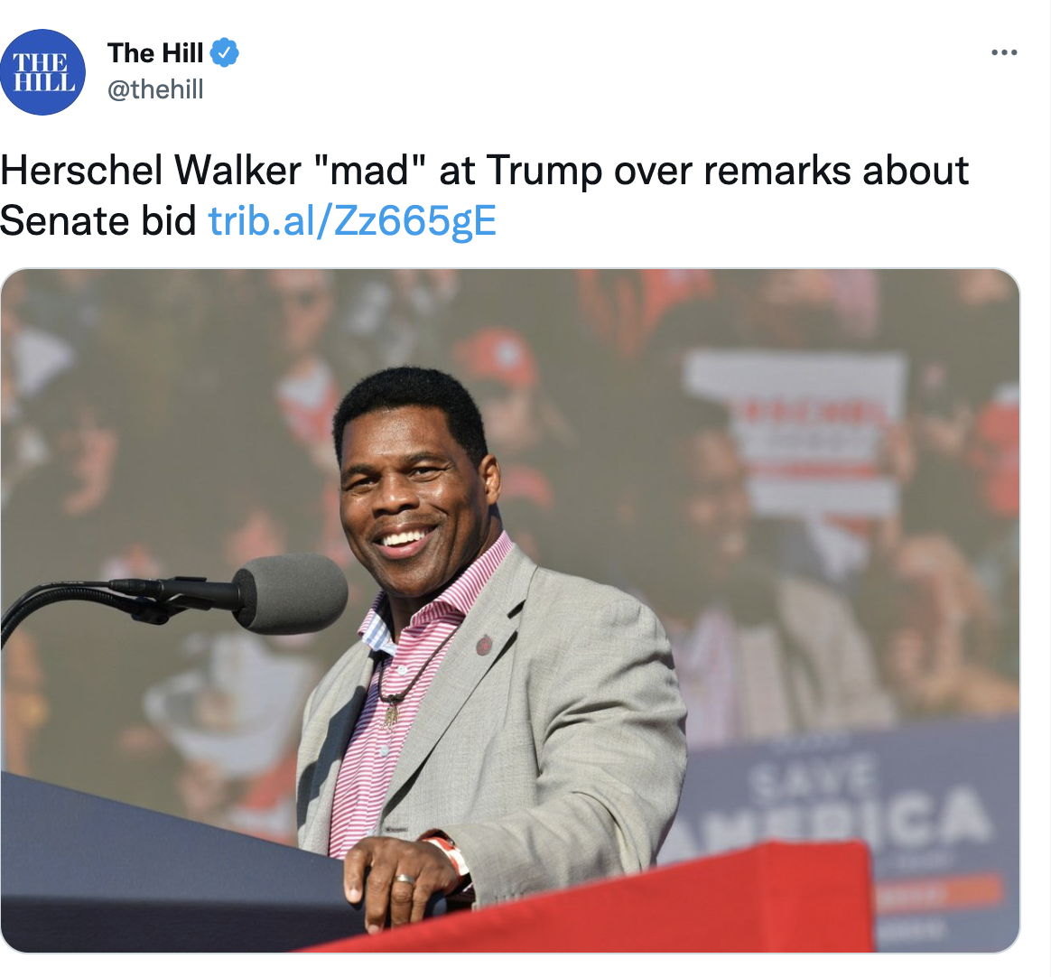 Herschel Walker "mad" at Trump over remarks about Senate bid