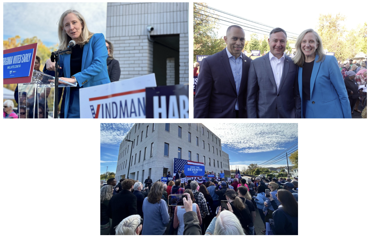 Abigail Spanberger, Hakeem Jeffries, and Eugene Vindman