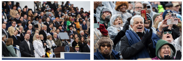 The crowd on inauguration day, braving the cold weather! 