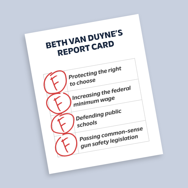 Beth Van Duyne's report card