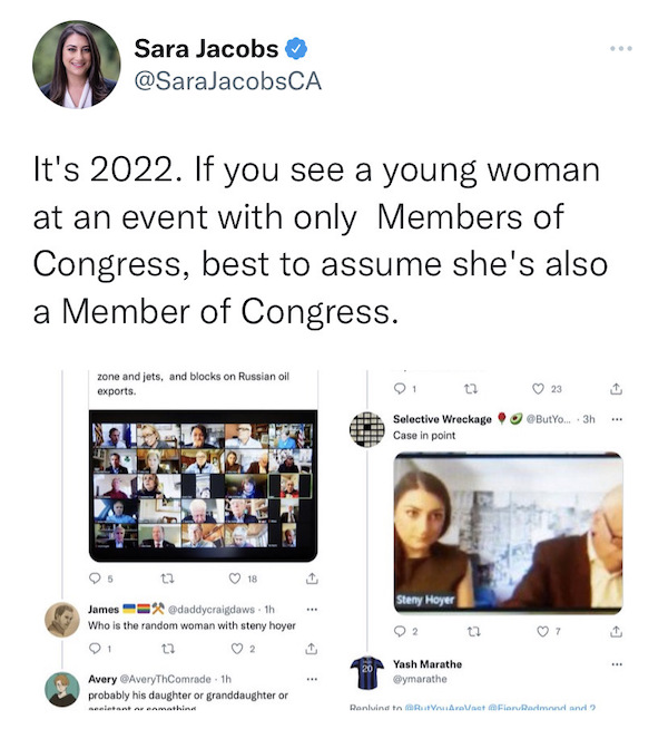 Screenshot of Sara Jacobs tweet