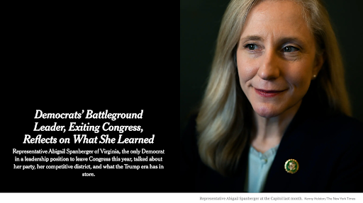 "Democrats' Battleground Leader, Exiting Congress, Reflects on What She Learned"