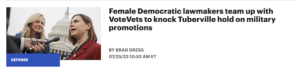 Female Democratic lawmakers team up with VoteVets to knock Tuberville hold on military promotions