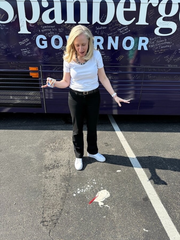 Abigail Spanberger on Bus Tour