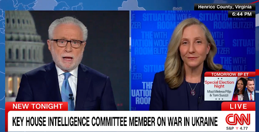 CNN headline: Key House Intelligence Committee Member on war in Ukraine