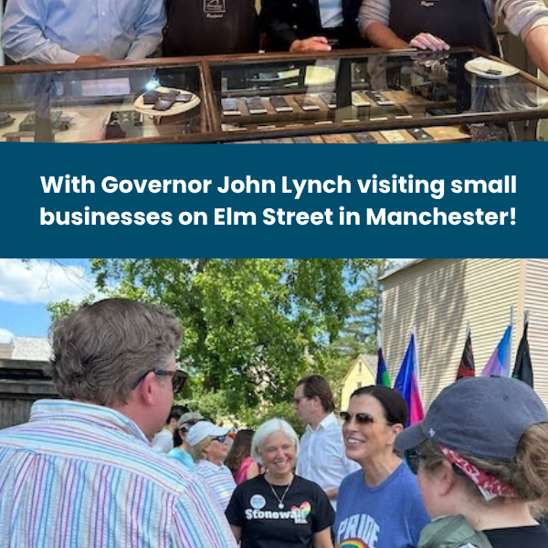 With Governor John Lynch visiting small businesses on Elm Street in Manchester!/ Celebrating Pride Month at Portsmouth Pride!