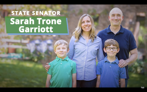 Screenshot of Sarah Trone Garriot Digital Ad