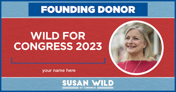 Wild for Congress 2023 Founding Donor Card