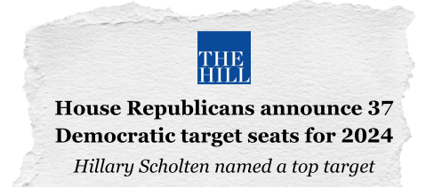 Hillary Scholten named a top target to flip in 2024 by NRCC