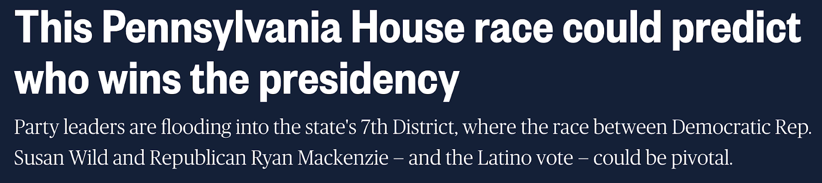 This Pennsylvania House race could predict who wins the presidency