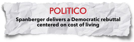 Politico | Spanberger delivers a Democratic rebuttal centered on cost of living
