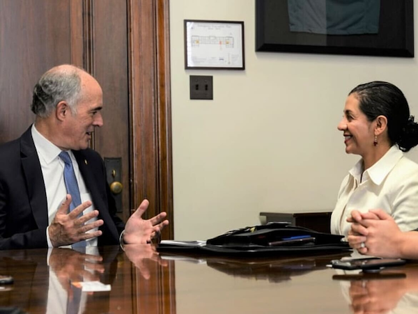 Carol with Senator Casey