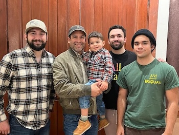 Picture of Bobby with his sons