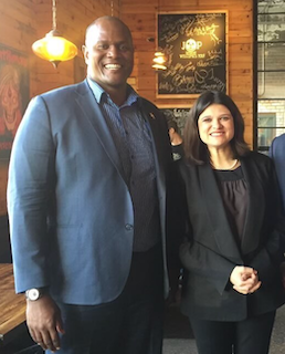 Hillary Scholten and State Rep. Joe Tate