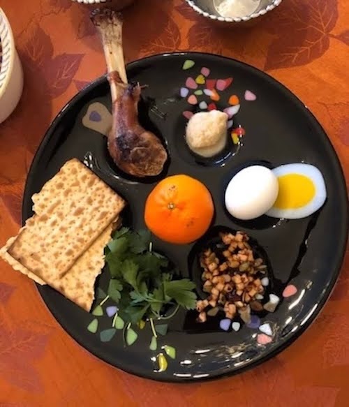Beth's family festive seder meal