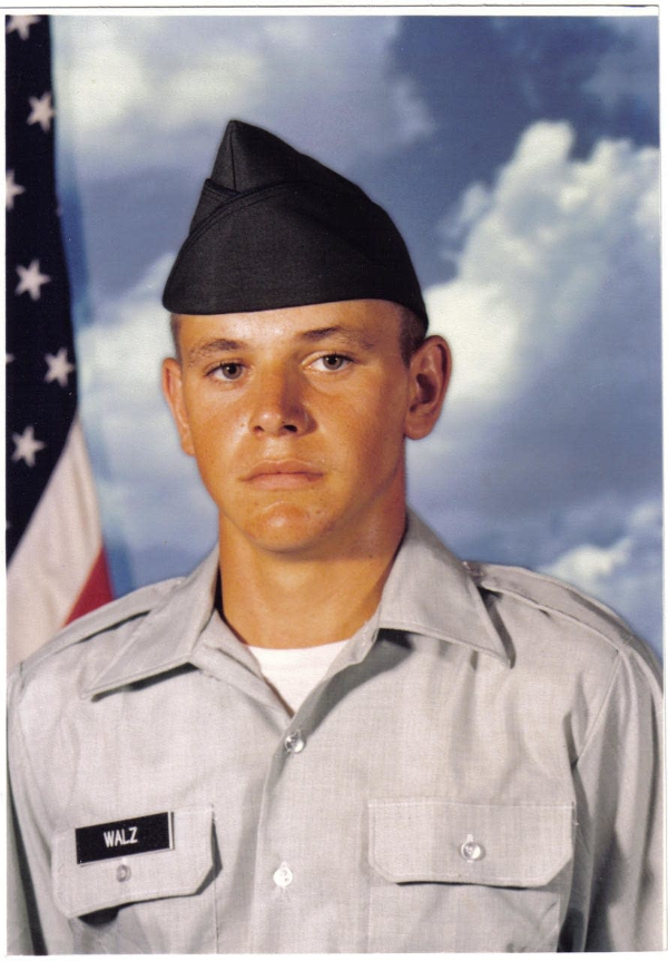 Young Tim Walz in the National Guard