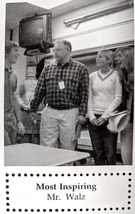 Most Inspiring Teacher: Mr. Walz