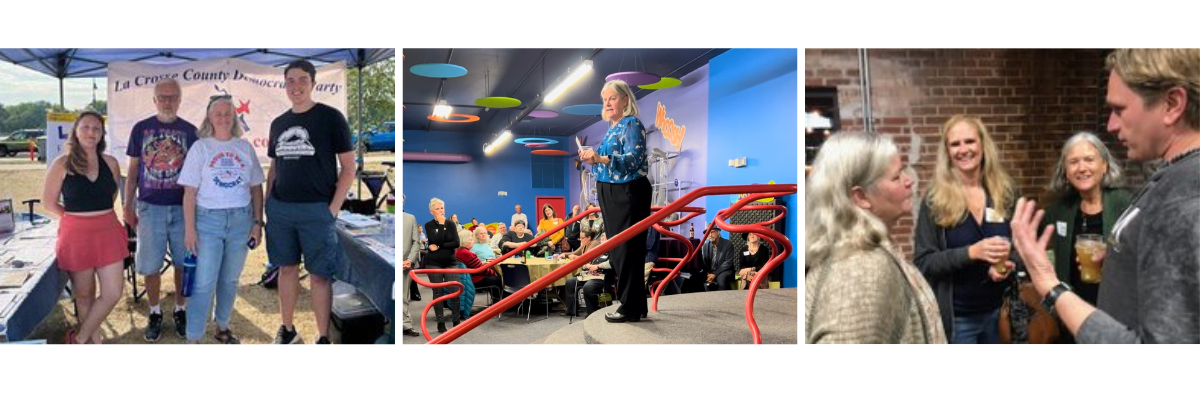 Photos of Tara Johnson at community events across WI-03