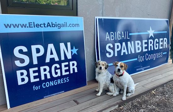 Yard signs and puppies