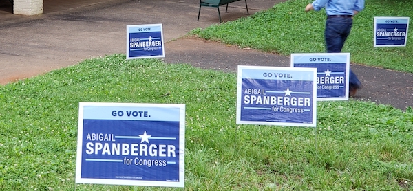 Abigail Spanberger yard signs