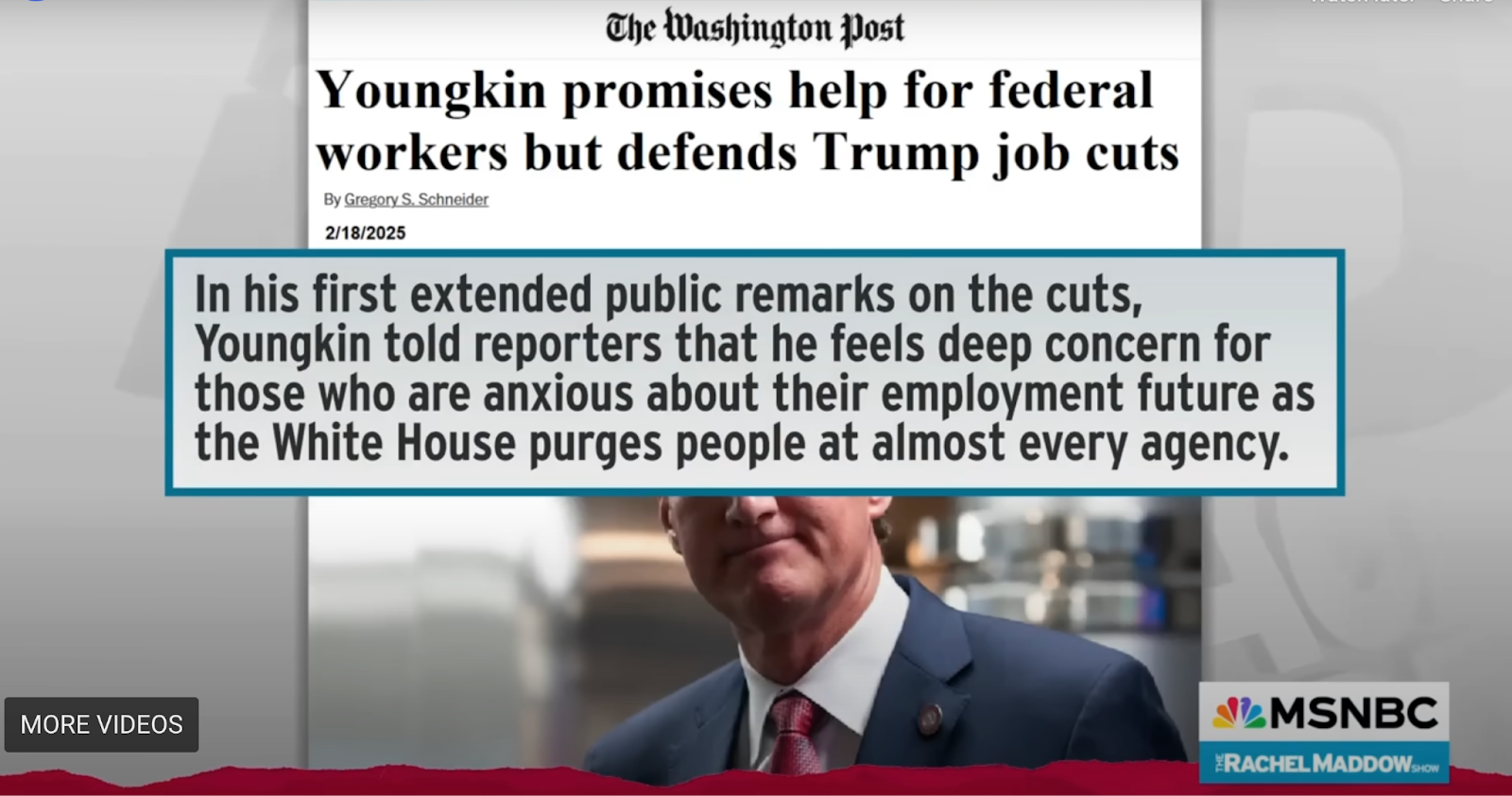 Youngkin promises help for federal workers but defends Trump job cuts