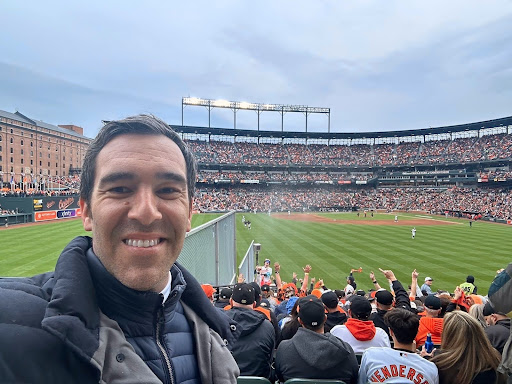 Zeke at baseball game